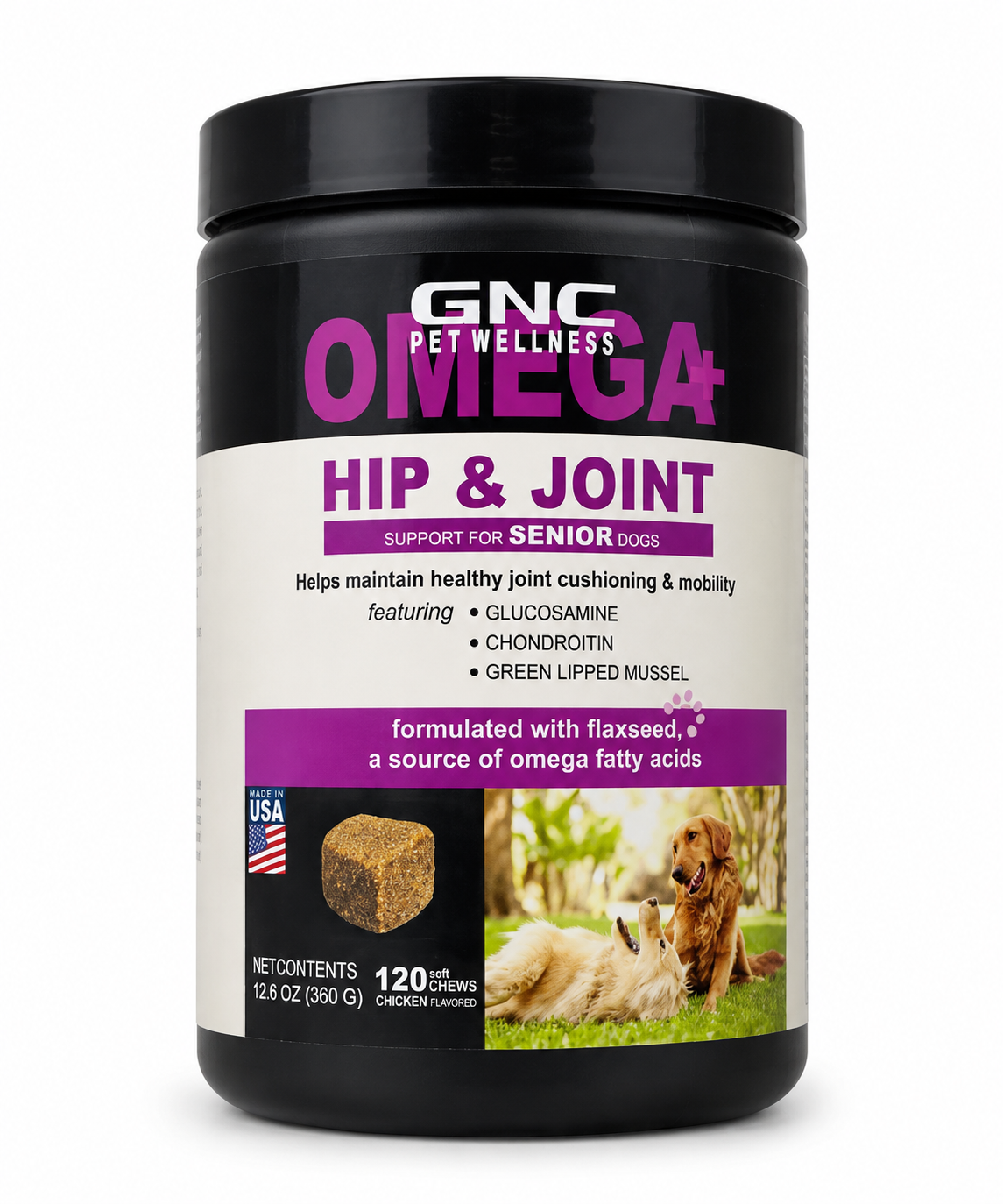 مکمل مفاصل سگ GNC Omega Hip & Joint مخصوص سگهای سالمند 120 عدد