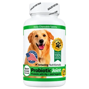 مکمل پروبیوتیک و تقویت مفاصل سگ Amazing Nutritionals بسته 120 عددی