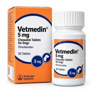 قرص قلب سگ Vetmedin 5 mg بسته 50 عددی، پیموبندان