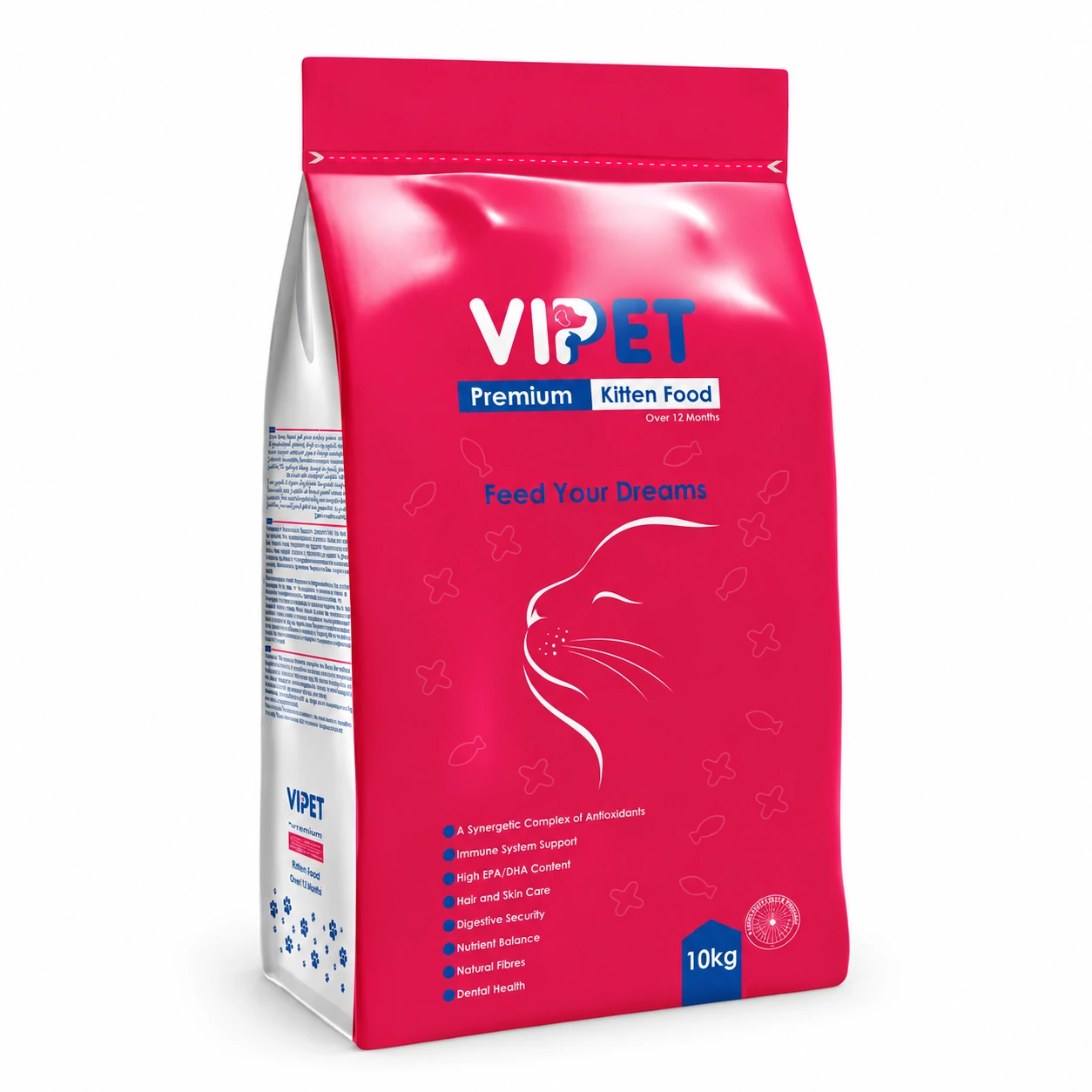 کیسه غذای خشک بچهگربه ویپت VIPET Premium Kitten Food، ۱۰ کیلوگرم